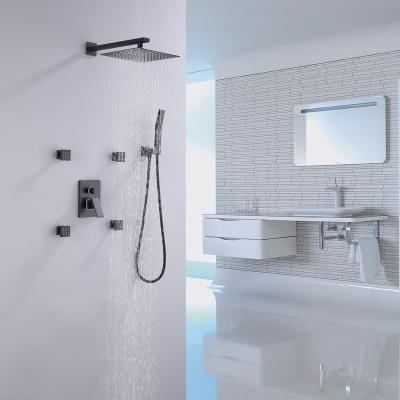 China Free Shipping USA Black Slide Bar Shower Mixer Free Shipping Multi Spray Shower Free for sale