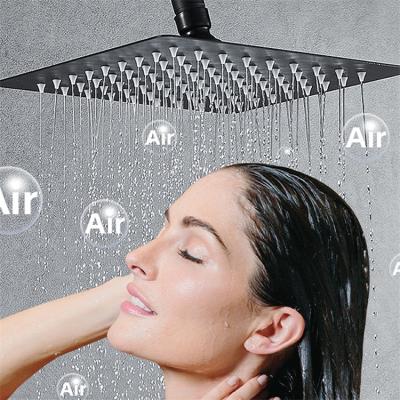 China Free Shipping USA 10 Inch 12 Inch Modern Black Shower Head Rain Shower Head for sale