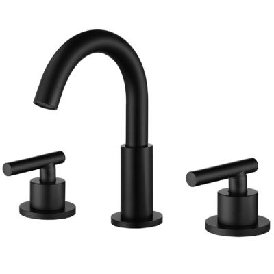 China Manufacturer Modern Double Handle Basin Faucet For Bathroom for sale