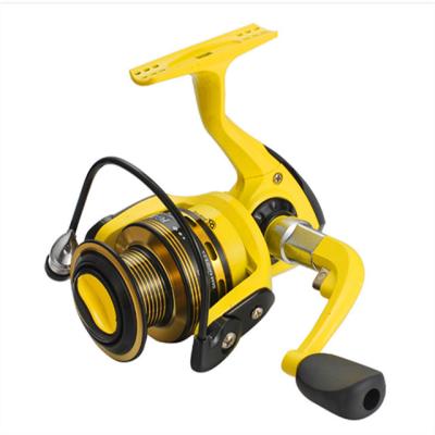 China Spinning Method Fishing Reel Yellow Light Metal Reel Fishing Reel 2000 3000 4000 5000 6000 Series Carrete de pesca Fishing Seawater Wheel Carp Fishing for sale