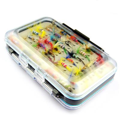 China Ourdoor Fishing YIBAO 64pcs Fly Lure Box Kit PESCA Fishing Wet Dry Fly Fishing Lure Nymphs Artificial Flies Lure Set for sale