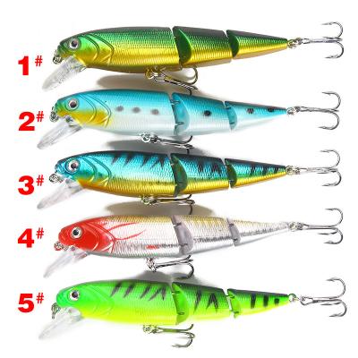 China Minnow Bai Lures 11cm 15.3g Swimbait Fishing Lure Minnow 3 Lure Common Bass Wobblers Trout Sinking Hard Plastic Fishing Bait for sale