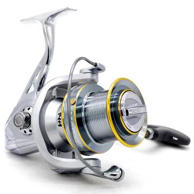 China EASYPOO Straight PWG 8000 Big Fishing Reel 10000 12000 Full Metal Aluminum14+1BB Spinning Fishing Reel Distance Throw Surfcasting Reel for sale