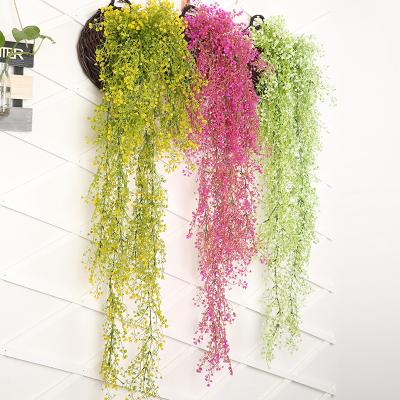 China Fashional Artificial Flower Wedding Home Decoration Hanging Blue Plant Jinzhong Willow Wall Hanging Simulation Plant Wall Green Plant Rattan for sale