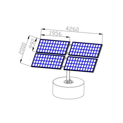 China Hot Commercial China Galvanizing 2 Axis Solar Tracker Brackets for sale