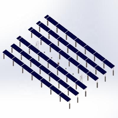 China Home Hot Dip Galvanized Bracket Single Axis Solar Panel Tracker System 320P (102.4kw) for sale