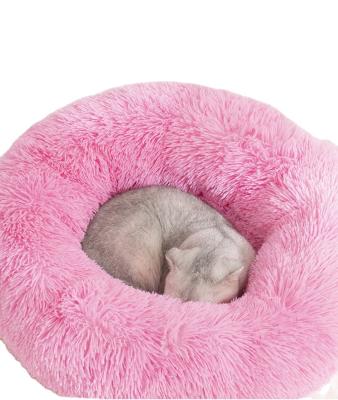 China Best Custom Waterproof Breathable Washable Round Faux Fur Long Fur Pet Bed Removable Anti-Skid Maker Outdoor Cat Dog Bed for sale