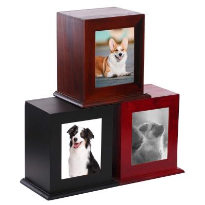 China Wholesale Viable Pet Keepsake Urns Customized Urns For Dog Ashes Urn For Cat Ashes With Picture Frame for sale