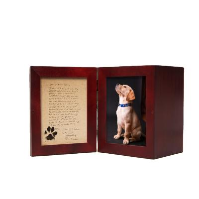 China American Style Pet Urns With Picture Frame Pet Memorial Shadow Box Photo Frame for sale