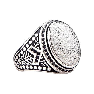 China China CLASSIC Jewelry Manufacturer 925 Tai Jewelry Silver Micro Pave Ring Mens for sale