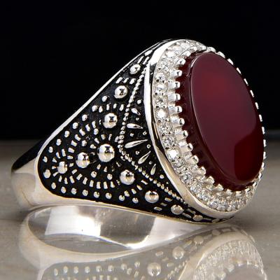 China Quartz Enamel Stone And Rings Fashionable Type 925 Sterling Silver Ring For Man Jewelry for sale