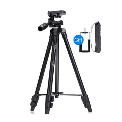 China Professional PORTABLE Camera Tripod Photography Tripod Stand with Phone Holder Portable Travel Tripod for sale