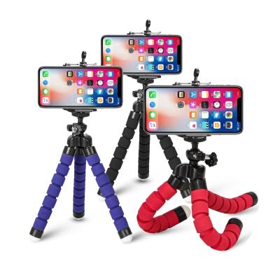 China PORTABLE Mini Tripod Table for Flexible Octopus Mini Phone Sponge Tripod for Camera Phone Holder Clip Holder Mobile Phone Tripod for sale