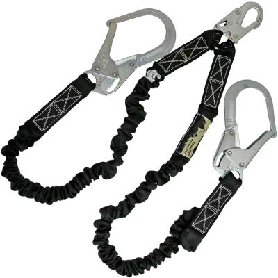 China 2022 New Work Aerial Work Climbing Safety Belt Single and Double Construction Hook Drop Buffer Bungee Safety Elastic Rope for sale