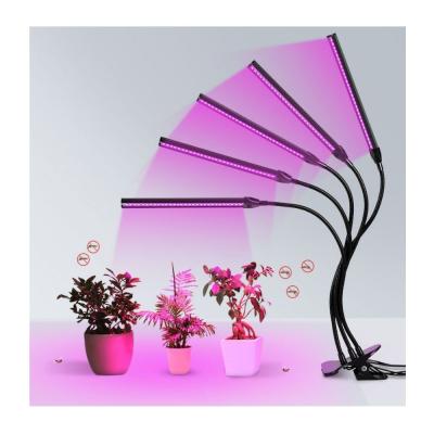 China Seed Starting Ultrasound Helps Plants Grow Faster Led Grow Lamp Spectrum 25W Sunlight Wholesale Greenhouse 5 Heads Dimmable Led Grow Light for sale