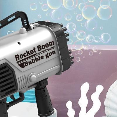 China Hot Selling 44 Holes Plastic Newly Made Children's Big Bubble Gun Toy Bazooka Bubble Machine For Wedding Party for sale