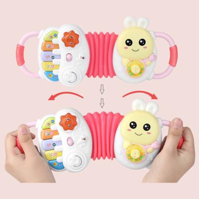 China Toy New Design Accordion Baby Musical Instrument Battery Operated Rabbit Shaped Kids Musical Toys Accordion Wholesale for sale