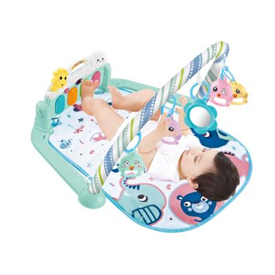 China Infant Gym Mat With Music And Light Mat Pedal Piano Baby Piano Toddler Toy Soft Skin-Fridendly Baby Activity Electronic Play Blanket for sale