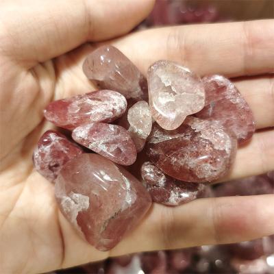 China Wholesale Hot-selling Natural Europe Strawberry Crystal Gravel Energy Crystal Stone For Healing Gifts for sale