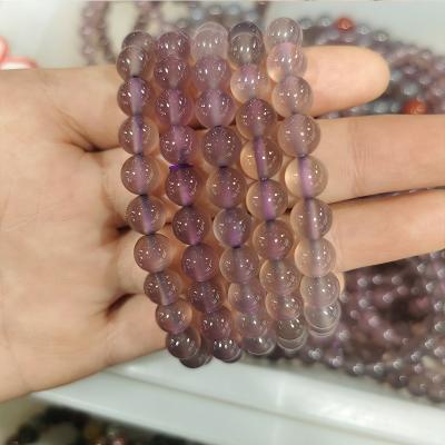 China Europe wholesale natural hot sale crystal bracelet purple chalcedony bracelet for healing for sale