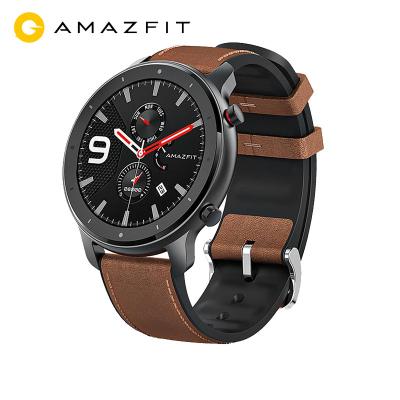 China GPS Navigation Amazfit 47mm Smart Watch 24Days Battery gtr 5ATM Waterproof Smartwatch Music Control Global Version for sale