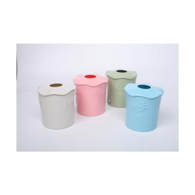 China Viable Delicate Round Plastic Tissue Box Tissue Box Lid Tissue Holder For Table Decoration for sale