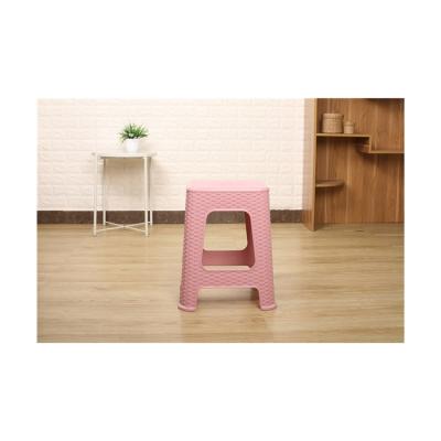 China Living Room Stool Excellent Sustainable Plastic Small Square Stool Indoor Furniture for sale