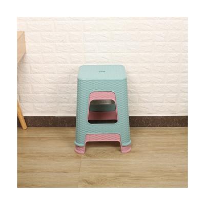 China Sustainable Cheap Living Room Indoor Plastic Square Stool Industrial Plastic Step Stool for sale