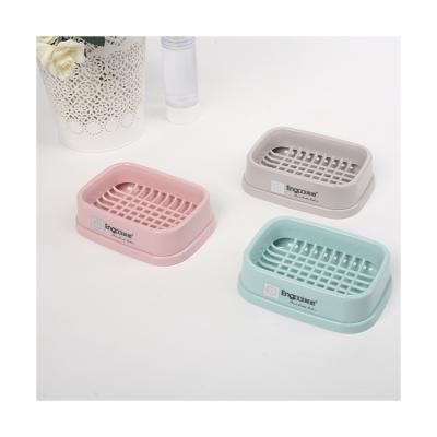 China New Portable Soap Tray Holder Bath Shower Plate Sustainable Natural Plastic Soap Holder Soap Dish for sale