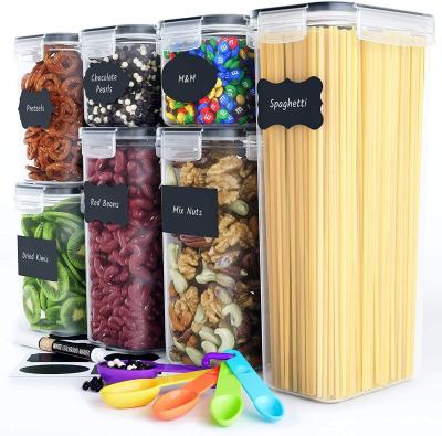 China 7 Pcs Grain Storage Box Noodle Snack Fresh-Keeping Jar Airtight Airtight Kitchen Fresh-keeping Hot-selling Dry And Keep Organizing Storage for sale