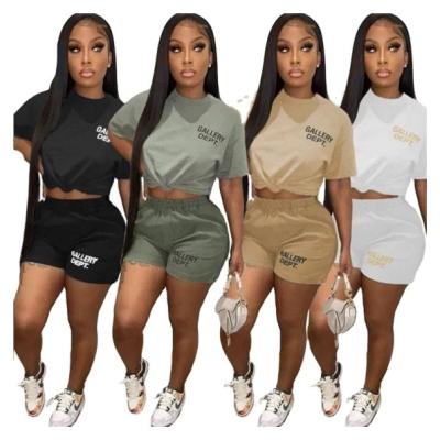 China 2022 Anti-Wrinkle Sexy Women Two Piece Set Clothing Suits Sweat Suits Joggers Pants Tracksuits Wholesale Casual Crop Top 2 Piece Panty Set for sale