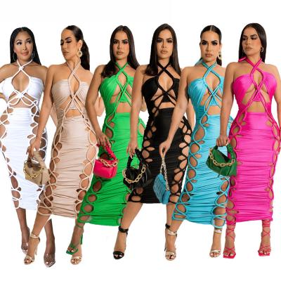 China 2022 Anti-Static Plus African Bodycon Maxi Elegant Dresses Sexy Beach Party Club Ladies Summer Casual Dresses Plus Size Women's Long Dresses for sale