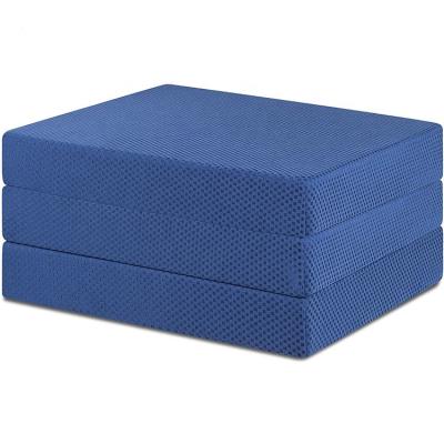 China Foldable Travel Campling Three Fold Foldable Floor Mattress Double Mesh Fabric Mattress for sale