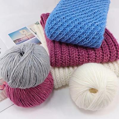 China 21S 50g/roll anti-static cotton mohair blended crochet yarn OEM custom colorful hand knitting yarn for wholesale for sale