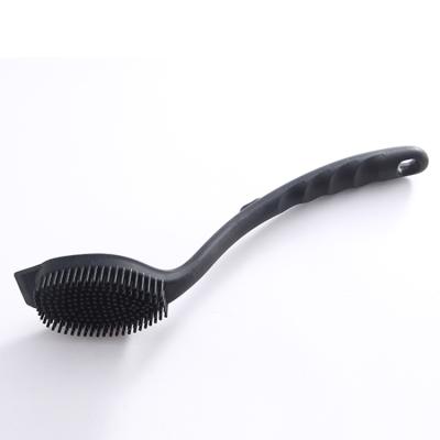 China Durable Multi Purpose Kitchen Cleaning Brush Dish Refined Oil Silicone Dishwasher Brush Wash Long Handle Pot Brushes for sale