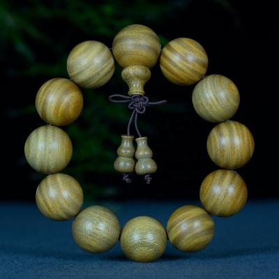 China Religious Green Sandalwood Men's and Women's Custom Marla Bracelet Jewelry Buddha Beads Meditative Rosary Jewelry Gifts for sale