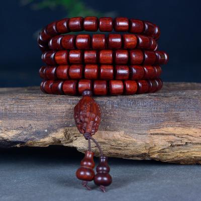 China Red Sandalwood Religious Men and Women's Custom Marla Bracelet Jewelry Buddha Beads Meditative Rosary Jewelry Gifts for sale