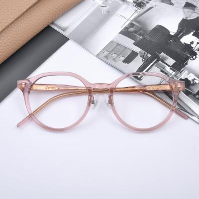 China Thin Handmade Eyewear Eyewear Frames Acetate Optical Frames Fashionable Neutral Round Eyewear Frame Excellent Optical Sight for sale