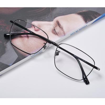 China Trendy Commercial Men's Optical Sight Glass Frames Optical Titanium Eyewear Frame Fashion Square Glasses Frames for sale