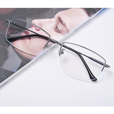 China Fashionable Men's Eyewear Business Optical Frame Square Glasses Frames Titanium Eyewear Optical Glasses Frames for sale