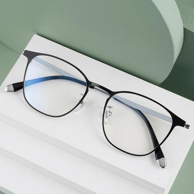 China New Fashionable Big Glass Frames Women's Optical Glasses Eyewear Eyewear Spectacles Pure Titanium Frames for sale