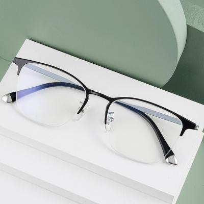 China New Fashion Eye Glass Frame Glasses Half-Frame Unisex Optical Eyewear Eyewear Glasses Square Frames Fashionable Black for sale