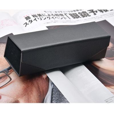 China Fashional Glasses Case Portable High Quality Folding Glass Case PU Material Case Upgraded Soft Flocking Lining for sale