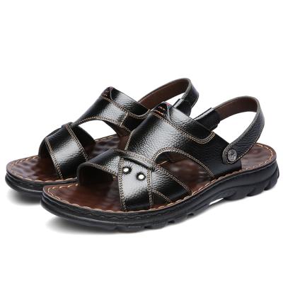 China Fashion Trend New Summer High Quality Comfortable Men's Slipper Beach Men's Genuine Leather Sandals for sale