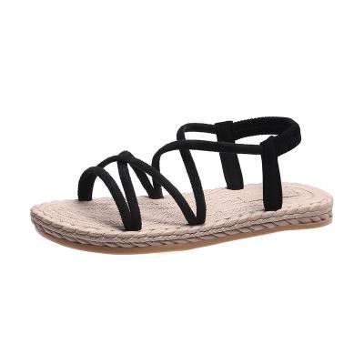 China Fashion trend flat sandals for ladies 2021 new summer beach comfortable non-slip with durable flat sandals for sale