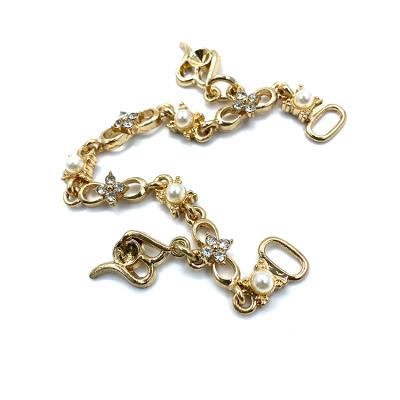 China 2021 Popular Women's Shoes Chain Buckle Chain Shoe Buckle Nickel Free for sale