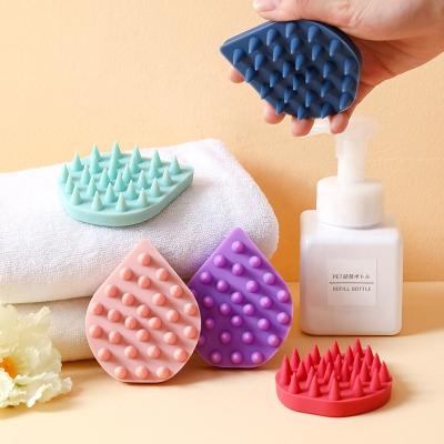 China Wholesale Waterproof Scalp Massager Silicone Shampoo Brush Scalp Scrubber Exfoliator Head Hair Scalp Massager For Hair Growth for sale