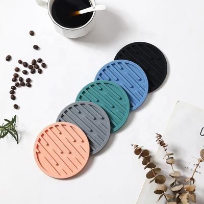 China Viable Hot Selling Non-Slip Silicone Drink Coasters Coffee Tea Cup Coasters Customized Color Silicone Drink Coasters for sale