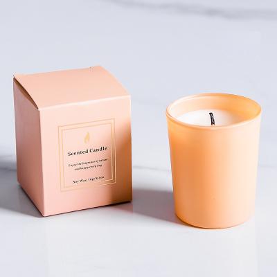 China Birthdays 70g Custom Made Mini Frosted Candle Wholesales Jars For Making Candles Kit With Quality Color Box for sale