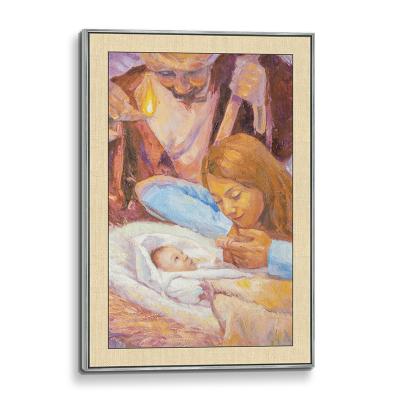 China Classic Jesus Christ, Healing Girl at Feet Religious Christian, 3D Giclee printed tracing texture that looks like hand painted for sale